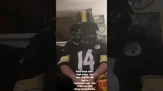 The Pittsburgh Steelers Inflatable Helmet speaks. our loss to the Bengals...