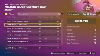 Fortnite Duo Reload Victory Cup OCE