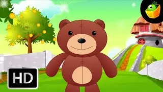 Learn Animals A Happy Teddy Bear is Dancing - Bear fun dancing - kids learning cartoon - Rhymes Song