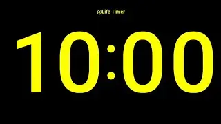 10 Minute Countdown Timer ⏰ | Ticking Sound + Alarm End  alaram 🔔