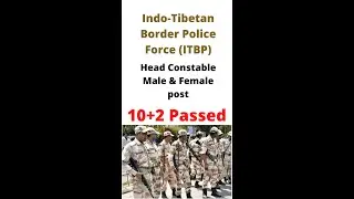 Indo Tibetan Border Police Force ITBP-2022