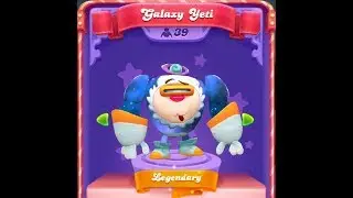 Candy Crush Friends Demo of Yeti in his Galaxy Yeti costume