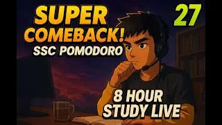 LIVE | 10-HOUR non-stop study with me 📚⛈️ System phar dungaa | Time to comeback |