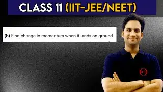 Find the change in momentum when it lands on ground.