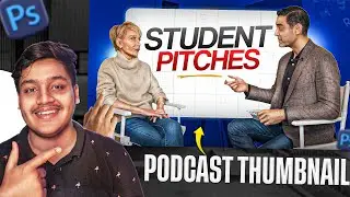 How i design podcast thumbnail on photoshop l full tutorial