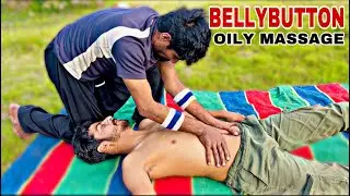 Stress Melting ASMR Bellybutton & Back Oily Massage with Soft Rhythmic Moves by Sajju Master