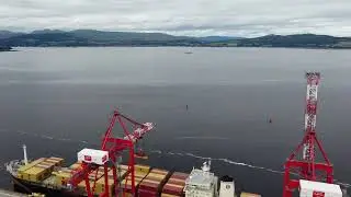 Aerial View of Greenock Inverclyde Scotland.