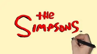 How to draw The Simpsons Bumper Logo Magic Doodle Art