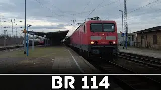 Baureihe 114 als RE4 in Falkenberg/Elster