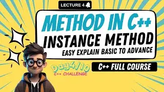 What is Method and Instance Method in C++ || Class Method in C++ OOPS || C++ Full Course || EHack #4