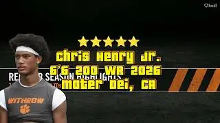 Chris Henry Jr. 6-6 WR Named NUC Sports 5 Star #coachschuman #nucsports #coachschuman