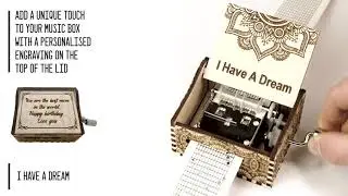 I Have A Dream - Abba | Hand crank wooden music box with personalized engraving