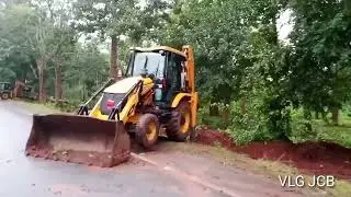 3 JCB working video on nh 59 side road