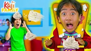 Ryan Plays PIE FACE! Family Fun Game