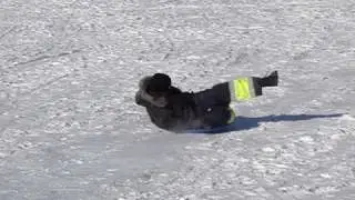 on a fast sledge