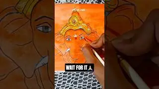 Ganpati Sketch to Painting &ndash; Peaceful Divine Art