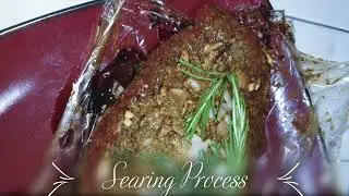 Seared Rosemary Ginger Garlic Flat Iron Steak