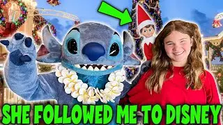 Ellie Sparkle Followed Us To DISNEY WORLD! Elf On The Shelf Takes On Disney And Meets Stitch
