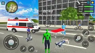 Green Spider Gameplay  10|| Spider Rope Hero: Ninja Gangster Crime Vegas City || Open World Gameplay