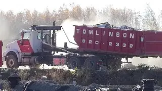 DUMPSTER Truck Roll Off Empty Bin Pickup Full Bin