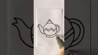 🫖 DRAWING A SIMPLE TEAPOT WITH DECORATION | Doodle Ideas | How To Draw A Teapot Crockery #doodleart