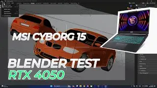 RTX 4050 45W Benchmark BMW render test MSI CYBORG 15