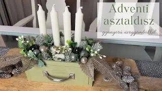 kosarbolt.hu - Adventi asztaldísz gyönyörű üveggömbökkel
