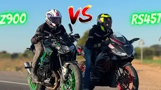 Kawasaki Z900 VS Aprilia RS457 Drag Race || Unacceptable Result || 🤯 #viral #views #vlog #youtube