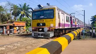 Fastest EMU train Bandel - Katwa Local Super Speedy Crossing Through Level Crossing