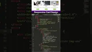 CSS Responsive Card Design - HTML & CSS Tutorial #shorts