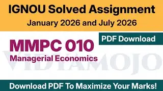 IGNOU MMPC 010 Solved Assignment 2026 PDF Download