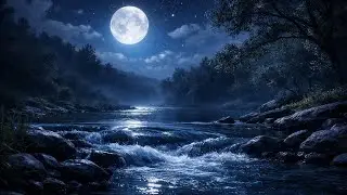 Deep Sleep River Sounds 🌙 Night Nature Ambience | Relaxing Sound 