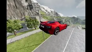 Cars fly off the ramp in BeamNG (600 sub special)