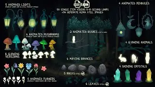 Enchanted Forest VTuber Stream Overlay Pack | 200+ Animated Assets for OBS & Streamlabs