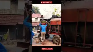 Taring works | Tar mixing machine | tarring workers | Local Road works | Kerala Roads |