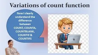 Use Of COUNT(), COUNTA(), COUNTBLANK(), COUNTIF() and COUNTIFS() Functions In M S Excel 