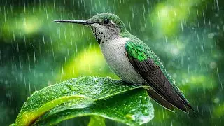 Birdsong with Gentle Rain & Relaxing Piano Music to Rest Your Mind 🌿