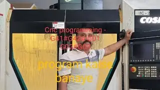 cnc programming - G41 # G42 G01# G02 # G03 Redias program kaise banaye