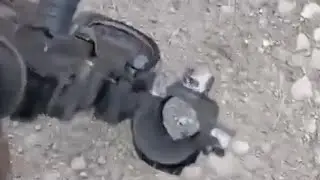 A Ukrainian soldier was saved by his AK-74M mounted red dot sight.