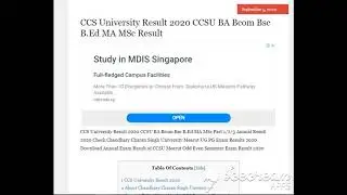 ccsu result 2020 | CCS UNIVERSITY RESULT MEERUT 2020