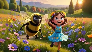 Seven Bumblebees Buzz in a Circle | Insect Counting Song | Rhyme for Toddlers and Preschoolers