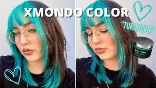DYING MY HAIR TURQUOISE USING XMONDO COLOR | TURQUOISE COLOR BLOCK | HAIR TRANSFORMATION