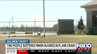 2 taken to hospital after aircraft crash in Baldwin County, police in Bay Minette say