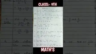 NCERT math's class 9 chapter 1 Number System Exercise 1.1 solution #maths #ncert #class9 #solution