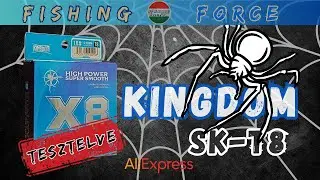 Kingdom SK T8 X8 0,165mm Fonott horg&aacute;szzsin&oacute;r teszt #kingdom #aliexpressfishing #horg&aacute;szat #fishing