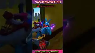 FREE FIRE || 1 VS 4 😈  ZONE FIGHT 🔥 IN PEAK 😱 CAN I CLUTCH FULL SQUAD 🤔#shorts #freefire#solovssquad