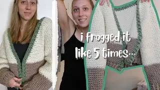 crocheting a chunky cardigan *a chaotic journey*
