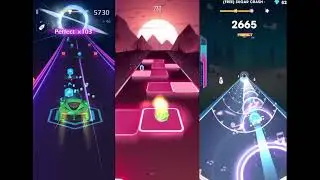 ElyOtto - SugarCrash! Song | Tiles Hop vs Beat Roller vs Beat Racing.