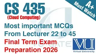 CS435 Final Term Solved MCQs 2026 | CS435 Preparation by VU Gate