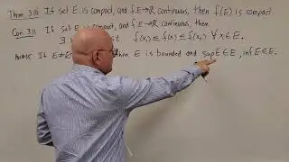 Real Analysis I (lec. 3.4.E) Properties of Continuous Functions